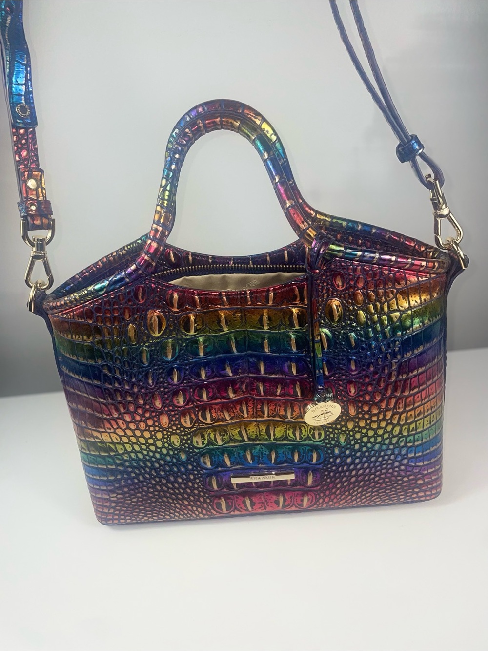 Brahmin NWOT Small Elaine Melbourne Satchel - Picture 14 of 15